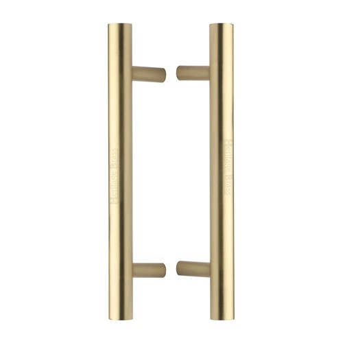 M Marcus Heritage Brass Back to Back Door Pull Handle Bar Design 305mm length